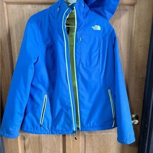 The North Face Apex Elevation Jacket Women’s XL Blue Soft Shell Hooded Coat